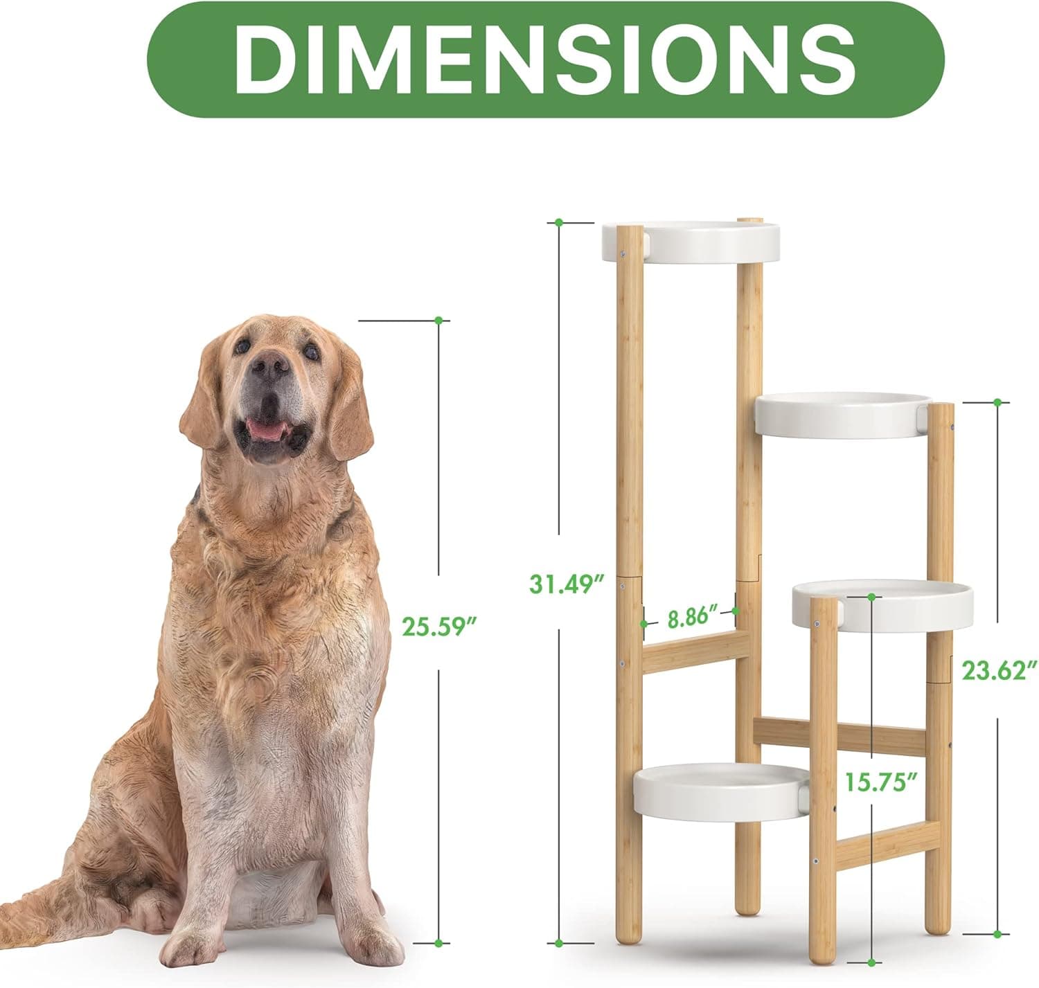 4-Tier Bamboo Plant Stand