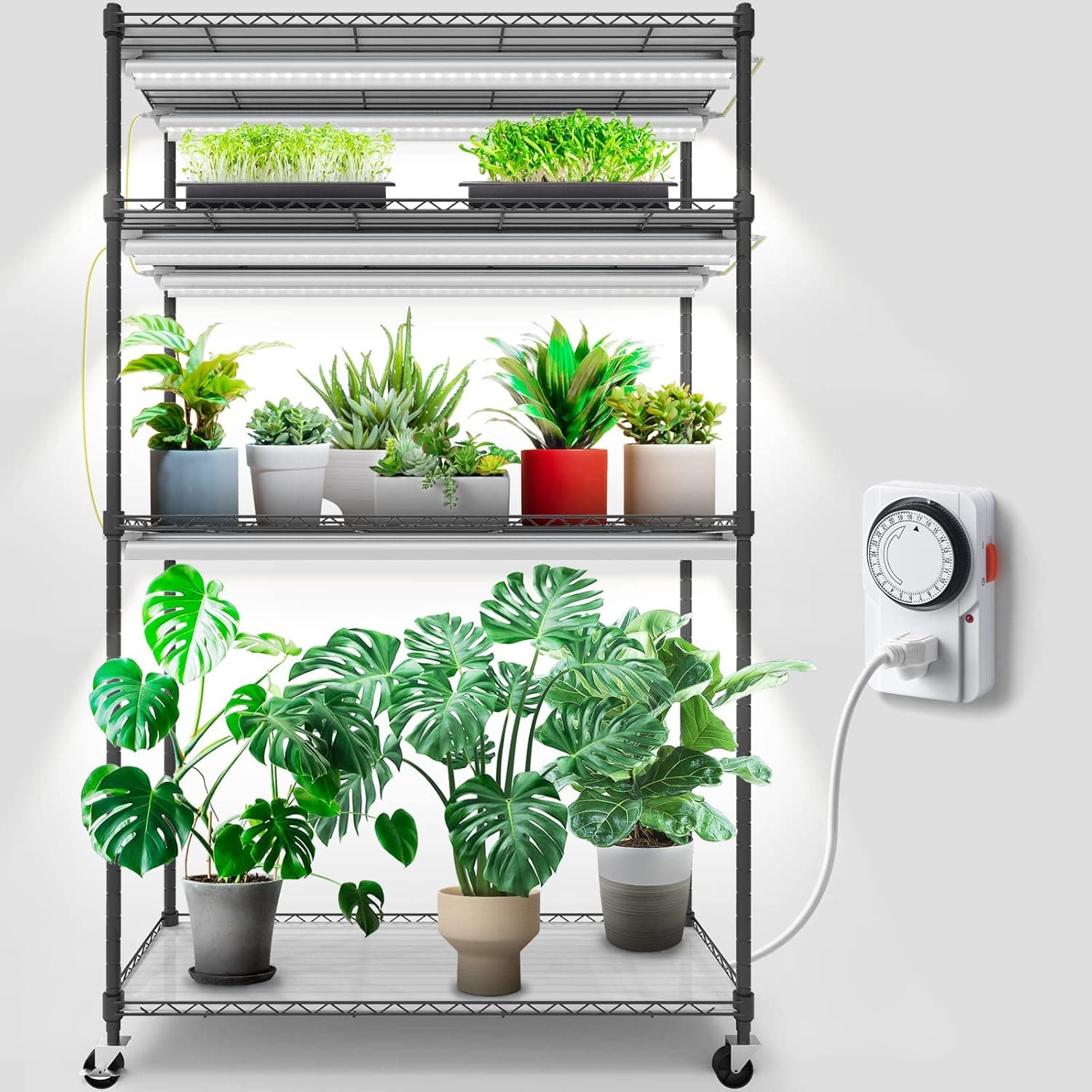 3-Tier LED Grow Light Plant Shelf